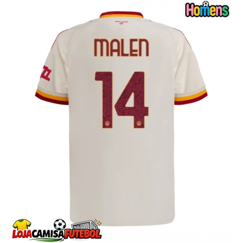 Camisa de Futebol AS Roma Donyell Malen #14 Equipamento Secundário 2026-27 Manga Curta